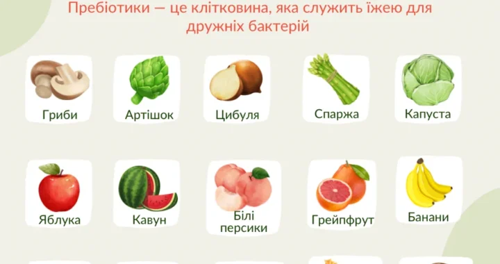 Продукты с пребиотиками: фрукты, овощи и злаки для кишечника