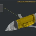 Крылатая ракета «Бандероль» S8000 с обозначенной боевой частью и внутренней конструкцией