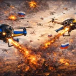 Українські дрони атакують російські позиції з вибухами та пожежами