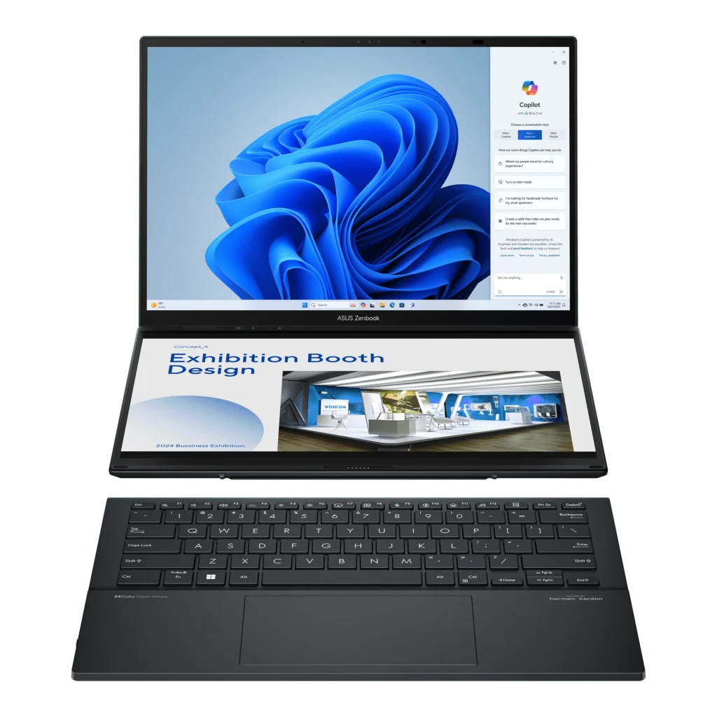ASUS Zenbook DUO з двома OLED-екранами та Copilot для роботи зі ШІ