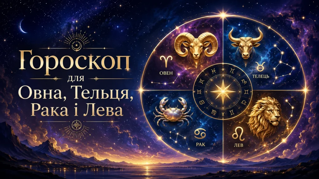 Гороскоп на 1 липня з зодіакальним колом Тельця, Рака, Овна та Лева