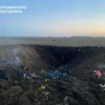 Місце катастрофи Су-24М на Хмельниччині з уламками під час розслідування ДБР