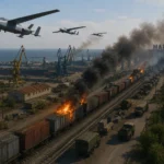 Удари дронів Сил оборони по російській логістиці в порту Маріуполя