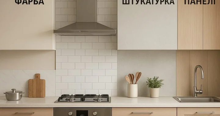 Альтернативи плитці на кухні: фарба, штукатурка та панелі