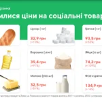 Інфографіка зростання цін на соціальні продукти в Україні: батон, молоко, олія та інші товари