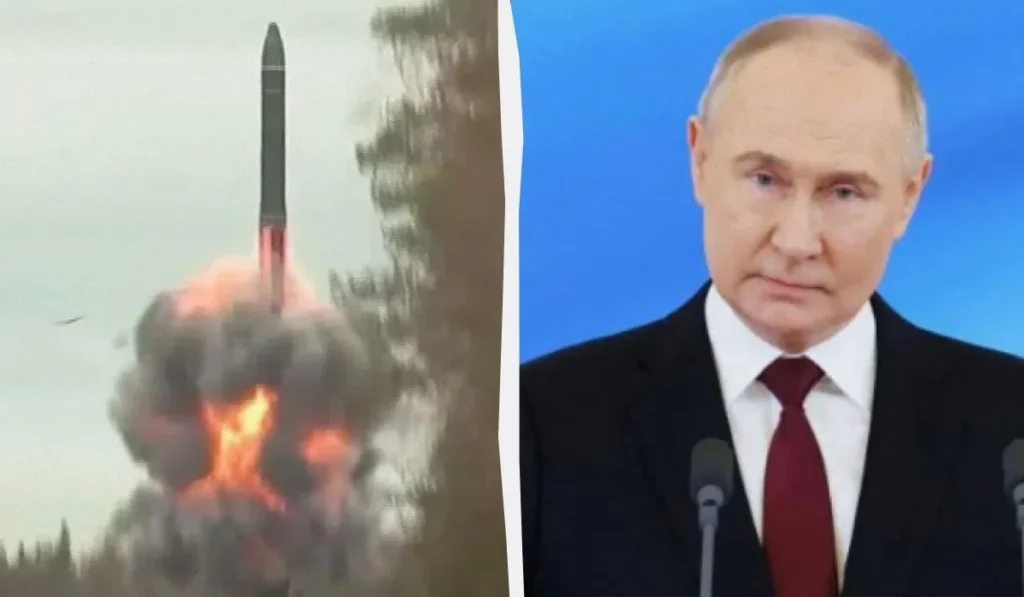 Володимир Путін та запуск балістичної ракети Орєшнік