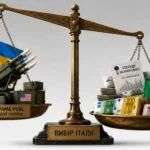 Терези балансу між зброєю для України та конфіскованими російськими активами