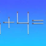 Ребус зі сірників 6 + 4 = 4 для тесту на рівень IQ