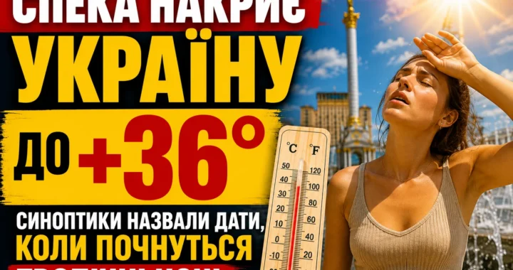 Жінка страждає від спеки до +36° біля монумента Незалежності в Києві