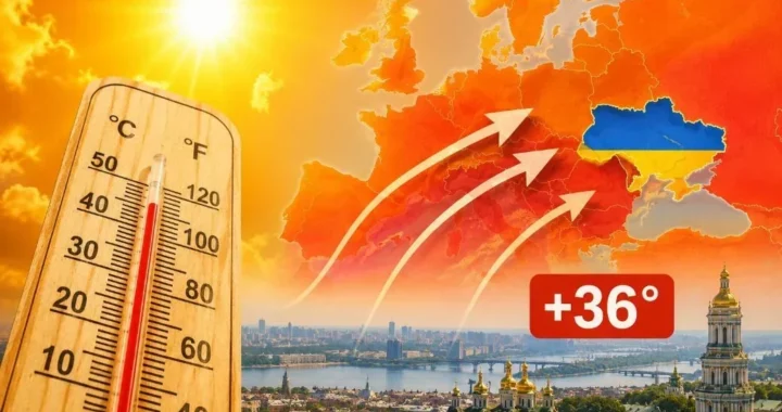 Спека в Києві: термометр показує +36° на мапі України