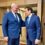 Андрій Сибіга та Марко Рубіо під час зустрічі на саміті G7