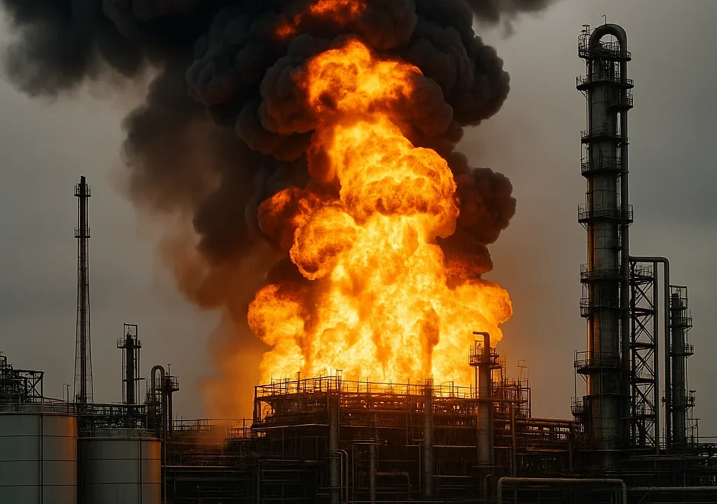 Пожежа на нафтовому підприємстві РФ після удару Сил оборони