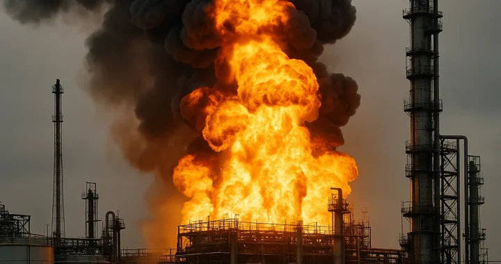 Пожежа на нафтовому підприємстві РФ після удару Сил оборони