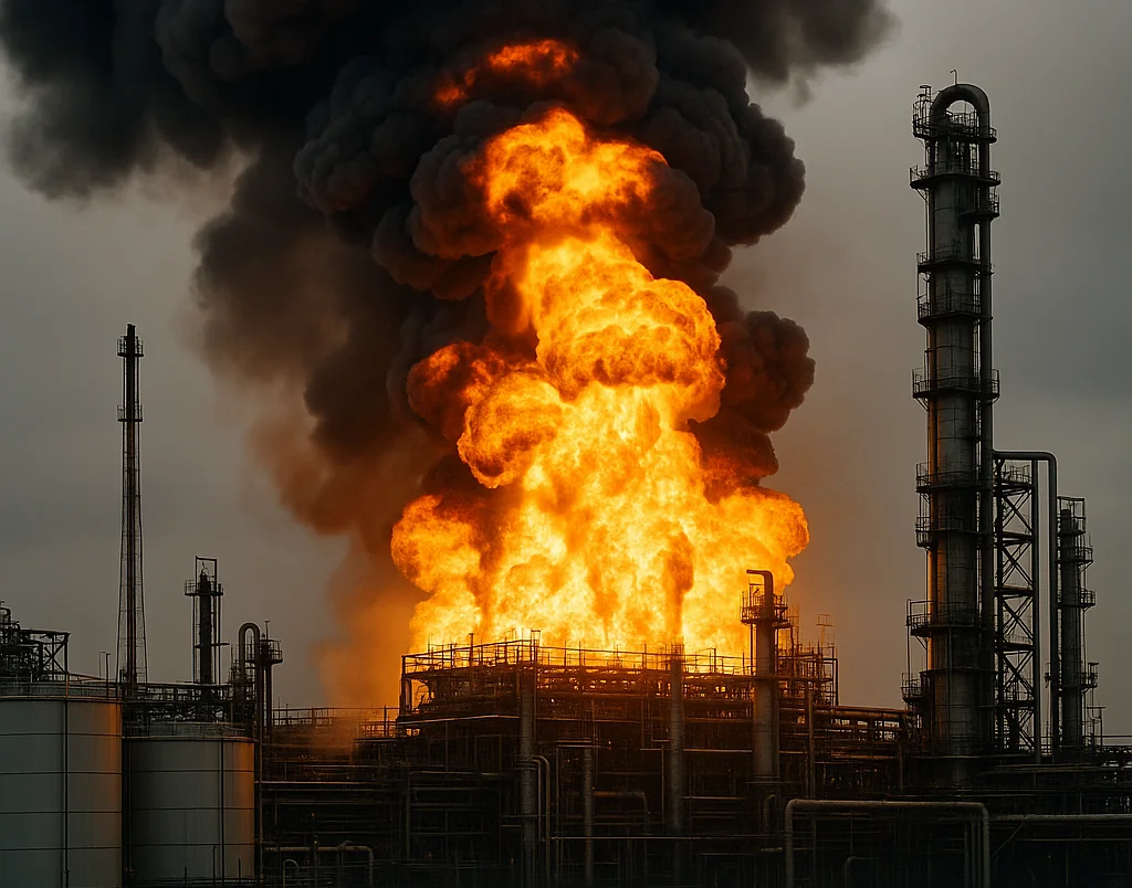 Пожежа на нафтовому підприємстві РФ після удару Сил оборони