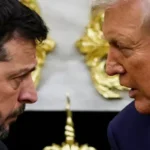 Дональд Трамп і Володимир Зеленський під час суперечки в Овальному кабінеті