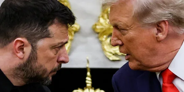 Дональд Трамп і Володимир Зеленський під час суперечки в Овальному кабінеті