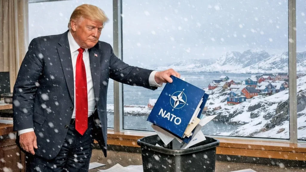 Трамп викидає символ НАТО в смітник, віддаляючи США від Європи