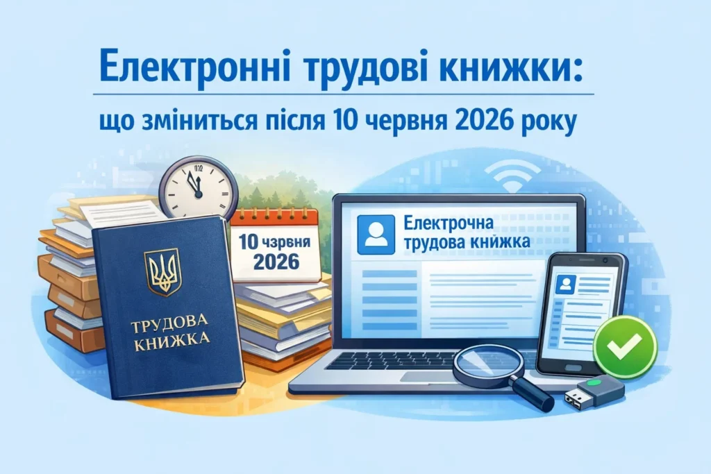 Перехід від паперових трудових книжок до електронних після 10 червня 2026 року