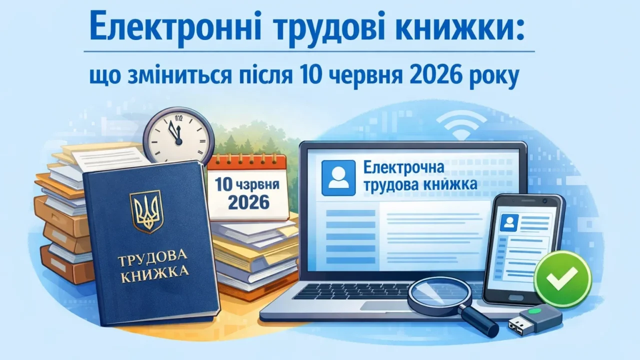 Перехід від паперових трудових книжок до електронних після 10 червня 2026 року