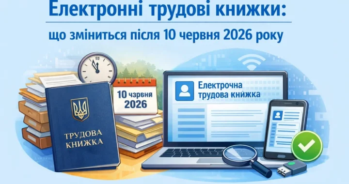 Перехід від паперових трудових книжок до електронних після 10 червня 2026 року