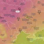 Карта температур України з прогнозом до +30° у Києві та регіонах