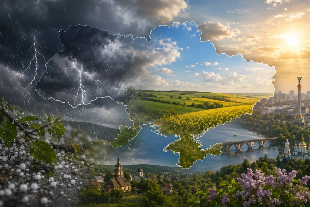 Україна розділена на зону дощів з грозами та сонячну погоду на вихідних