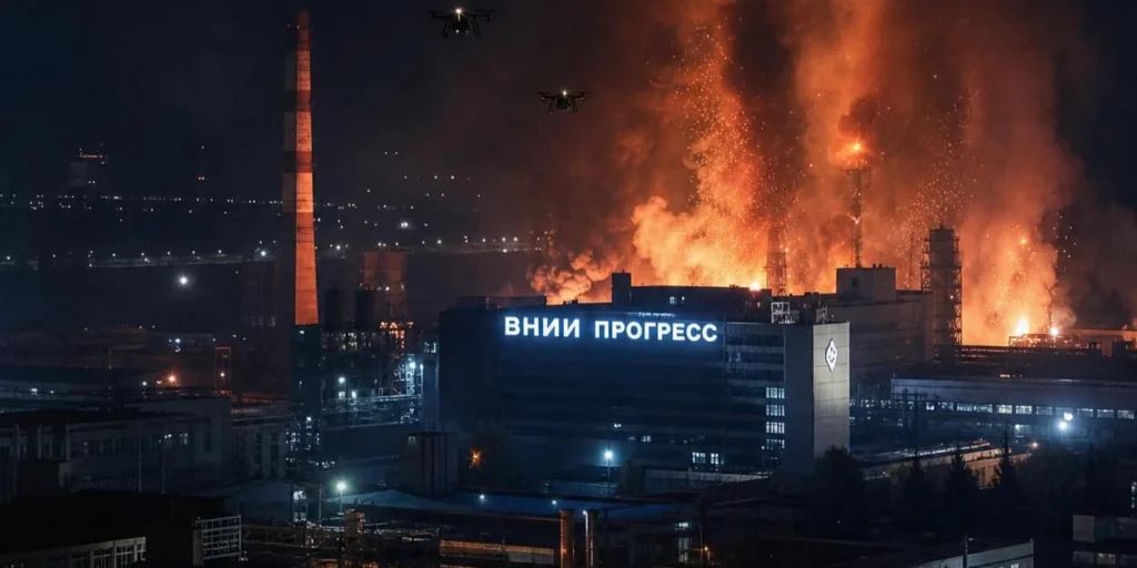 FP-5 Flamingo атакують військовий завод ВНІІ Прогрес у Чебоксарах вночі