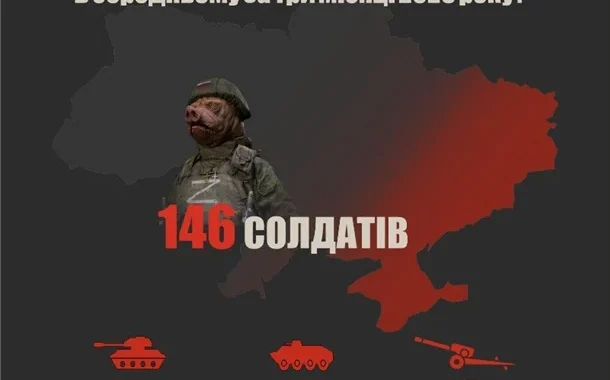 Інфографіка втрат РФ: 146 солдатів за км² української землі з технікою