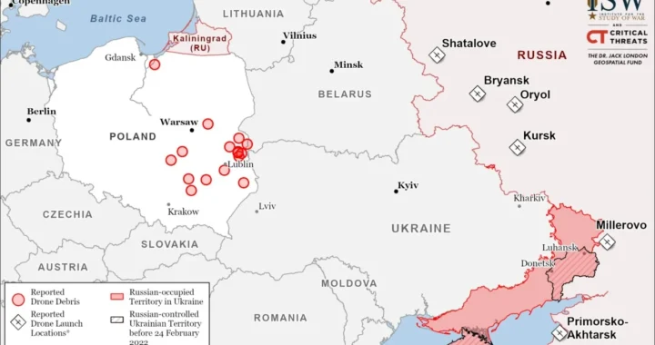 Мапа уламків російських дронів у Польщі на тлі загрози НАТО