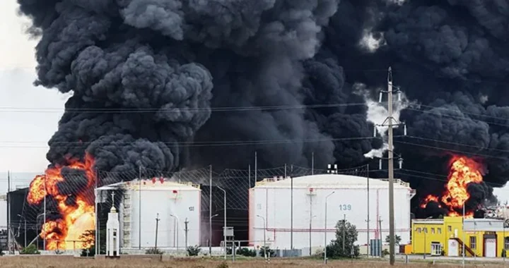 Пожежа на нафтобазі РФ після удару ЗСУ по паливній інфраструктурі