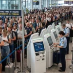 Черга пасажирів на EES-контроль в аеропорту ЄС з очікуванням понад 4 години