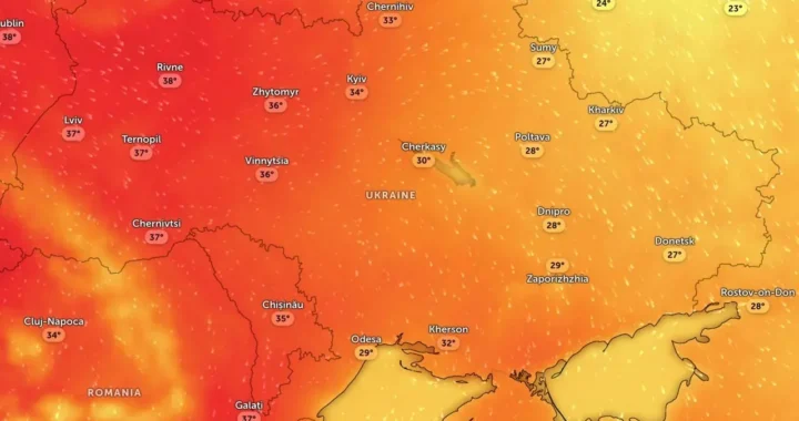 Погодна мапа України 2 липня з температурою до 34 градусів у Києві