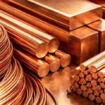 Мідні бруски, прутки та рулони дроту на складі