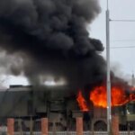 Пожежа на пошкодженій позиції С-400 в окупованому Криму