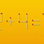 Сірникова головоломка: рівняння 2 + 4 = 7 з сірників