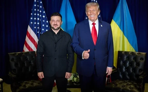 Дональд Трамп і Володимир Зеленський на зустрічі щодо підтримки України
