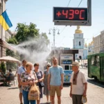 Термометр показує +43°C на вулиці Києва під час спеки в Європі