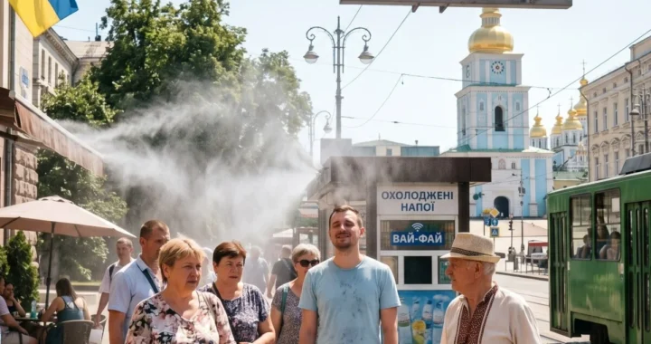 Термометр показує +43°C на вулиці Києва під час спеки в Європі