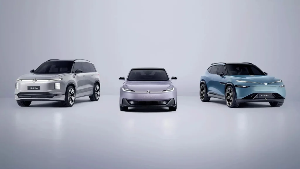 Три електромобілі Volkswagen ID. як приклад модельного ряду